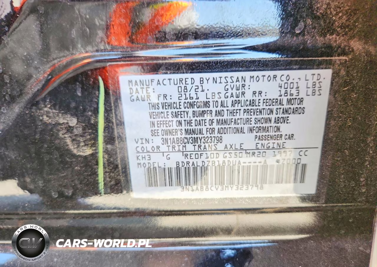 2021 Nissan Sentra Sv VIN:3N1AB8CV3MY323798 - 12
