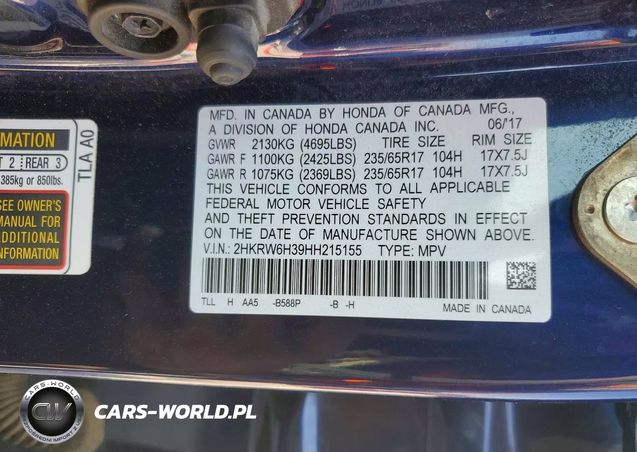 2017 Honda Cr-V Lx VIN:2HKRW6H39HH215155 - 14