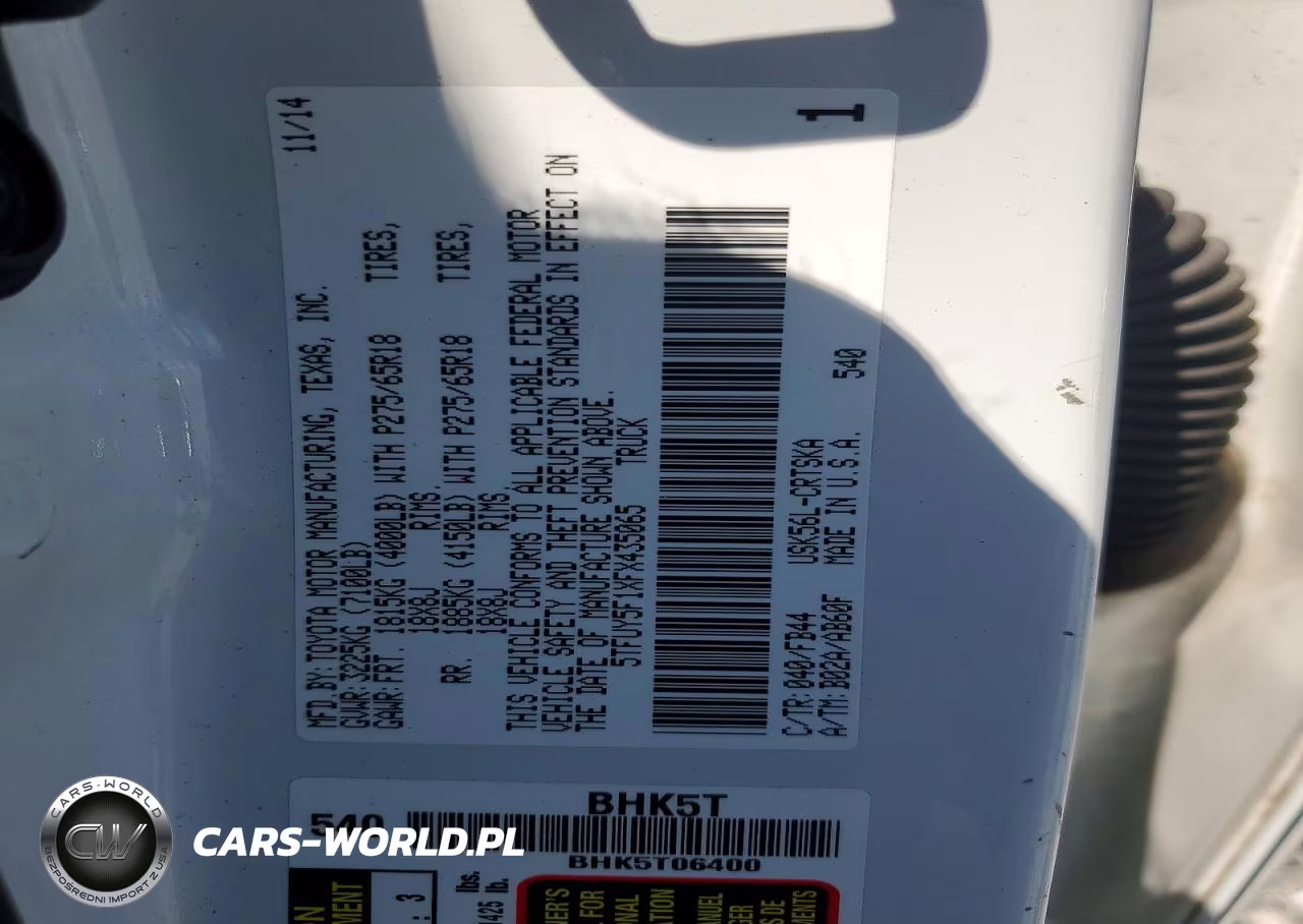 2015 Toyota Tundra Sr5 VIN:5TFUY5F1XFX435065 - 12