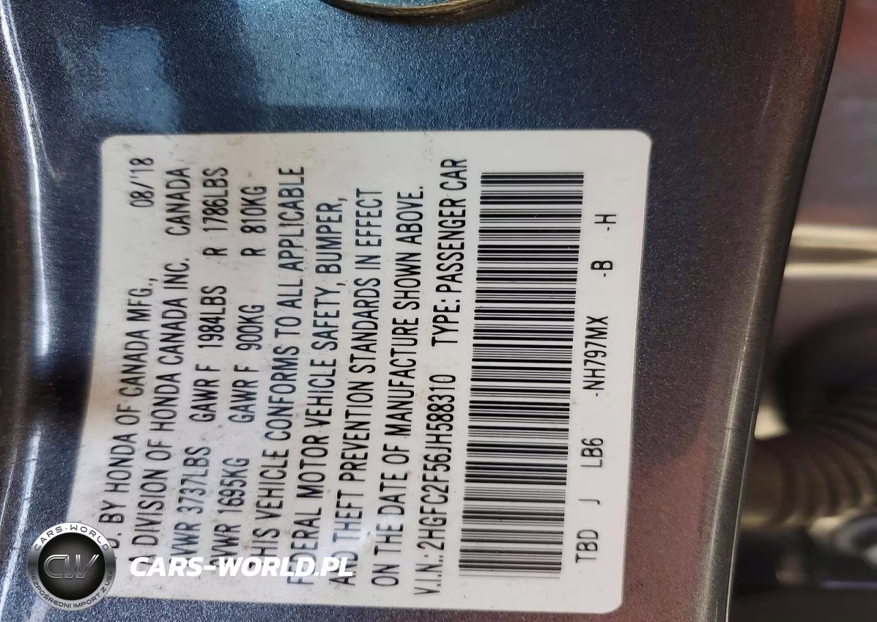 2018 Honda Civic Lx VIN:2HGFC2F56JH588310 - 12