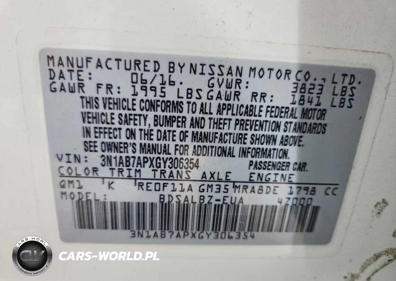 2016 Nissan Sentra S VIN:3N1AB7APXGY306354 - 12