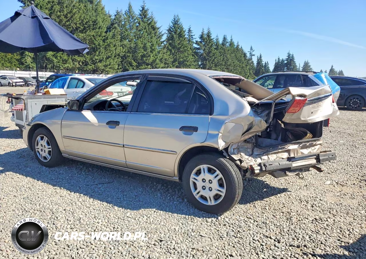 2001 HONDA CIVIC LX VIN:2HGES16531H592825 - 2