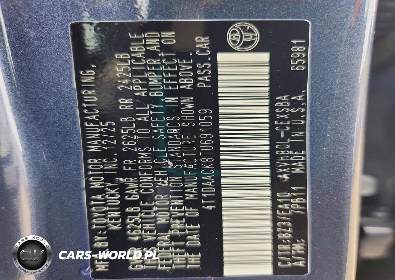 2026 Toyota Camry Se VIN:4T1DAACK8TU691059 - 12