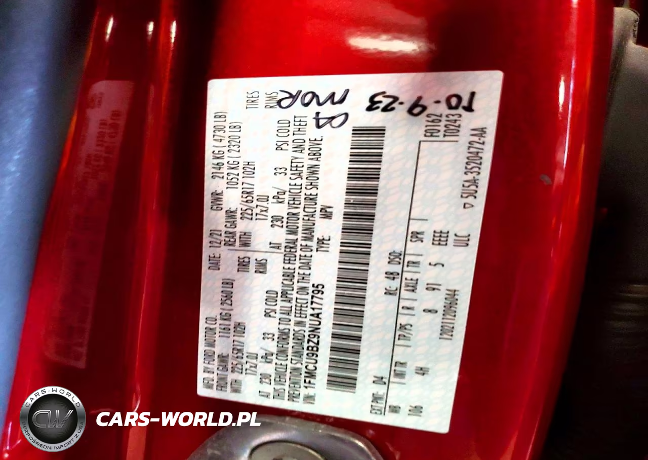 2022 Ford Escape Se VIN:1FMCU9BZ9NUA17795 - 13