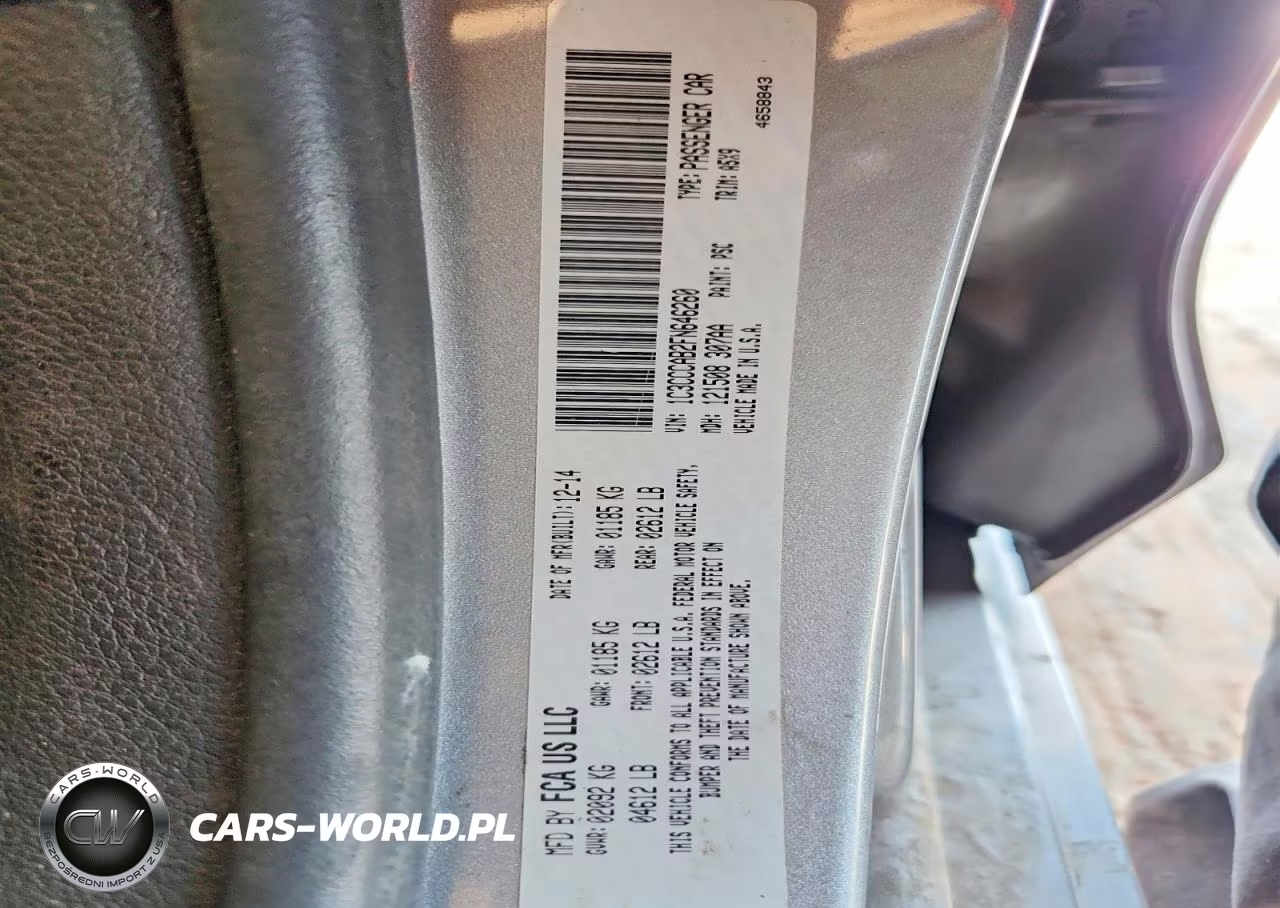 2015 Chrysler 200 Limited VIN:1C3CCCAB2FN646260 - 12
