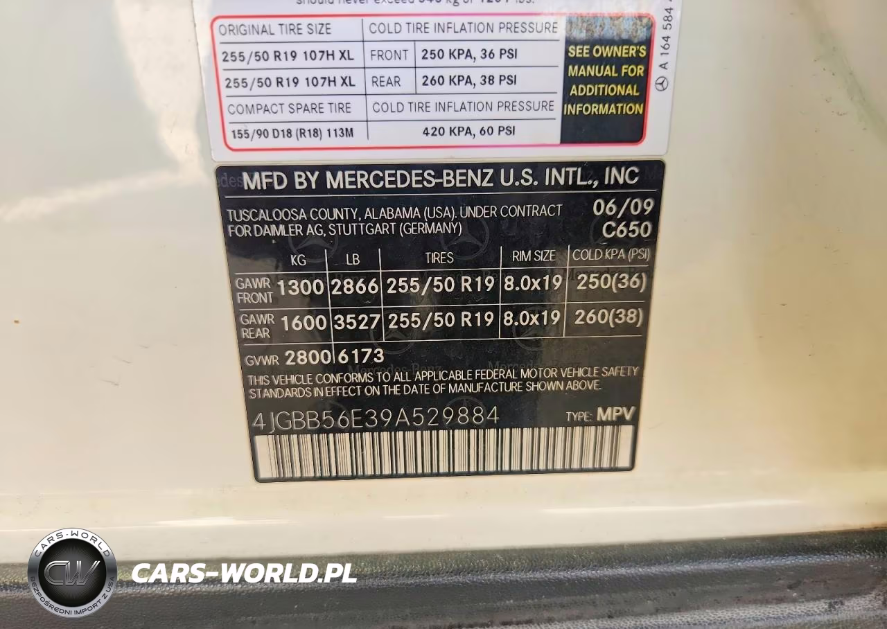 2009 Mercedes-Benz Ml 350 VIN:4JGBB56E39A529884 - 13