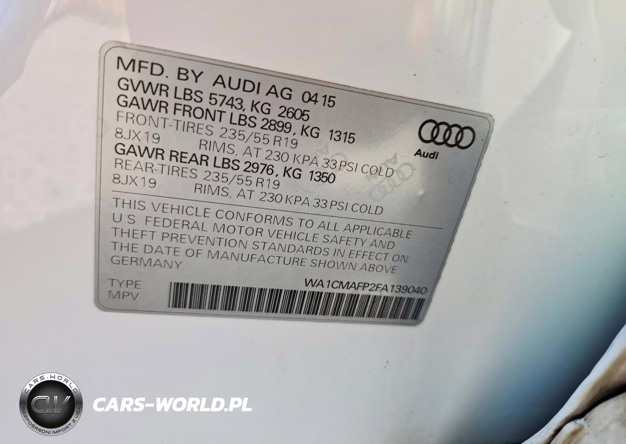 2015 Audi Q5 Tdi Premium Plus VIN:WA1CMAFP2FA139040 - 13