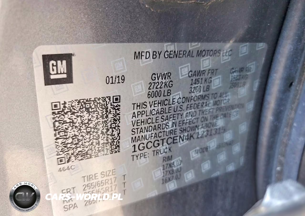 2019 Chevrolet Colorado Lt VIN:1GCGTCEN4K1231315 - 12