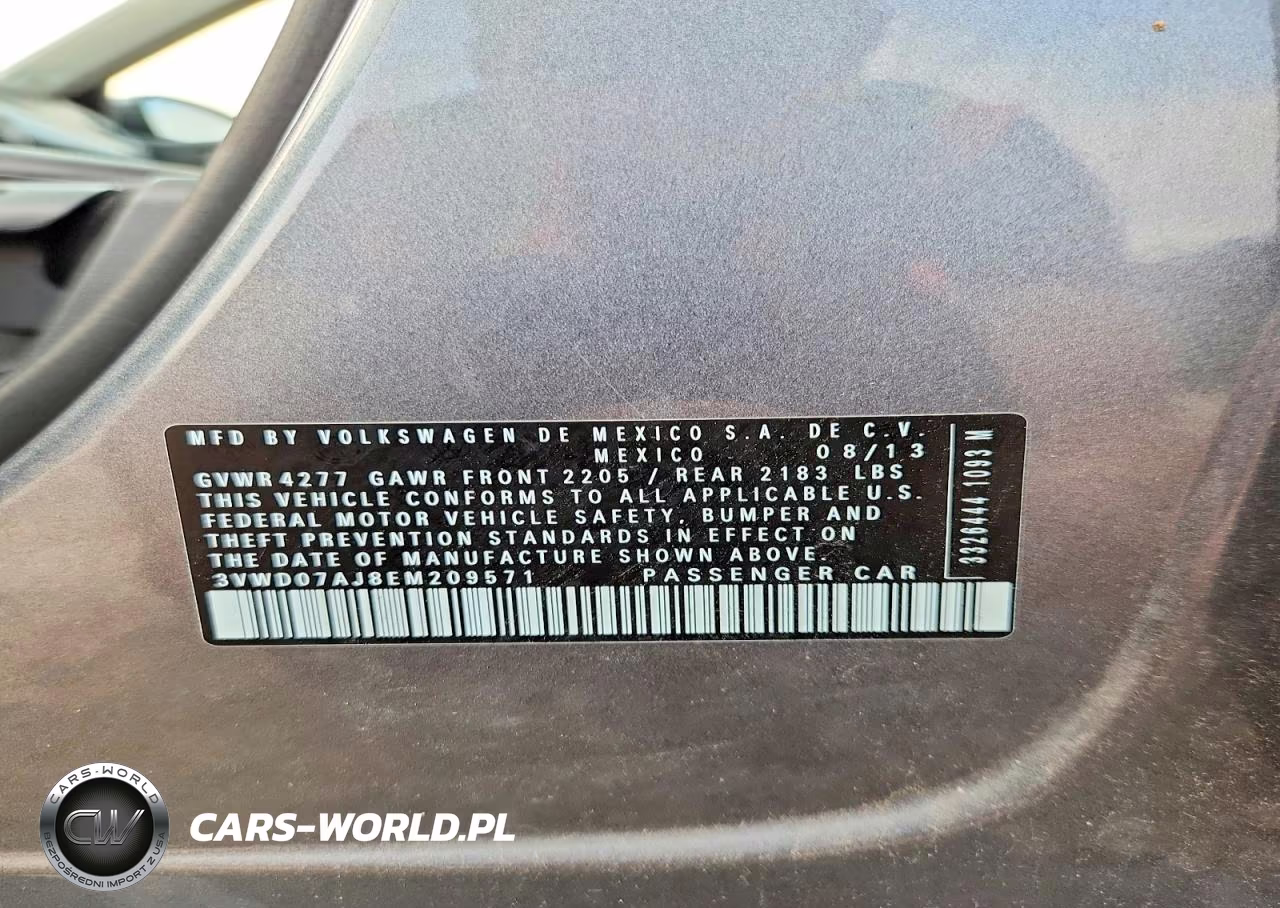 2014 Volkswagen Jetta Se VIN:3VWD07AJ8EM209571 - 12
