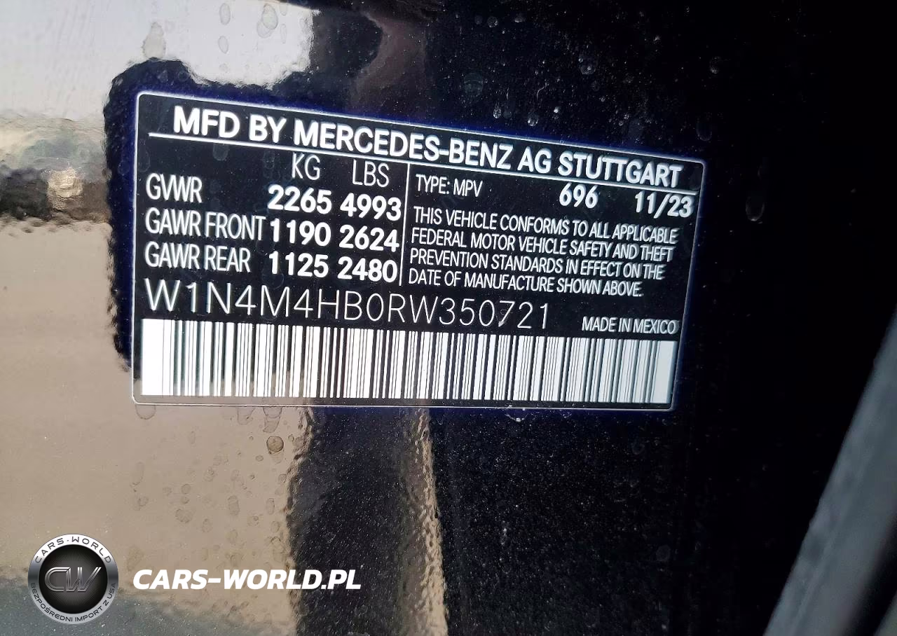 2024 Mercedes-Benz Glb 250 4Matic VIN:W1N4M4HB0RW350721 - 13