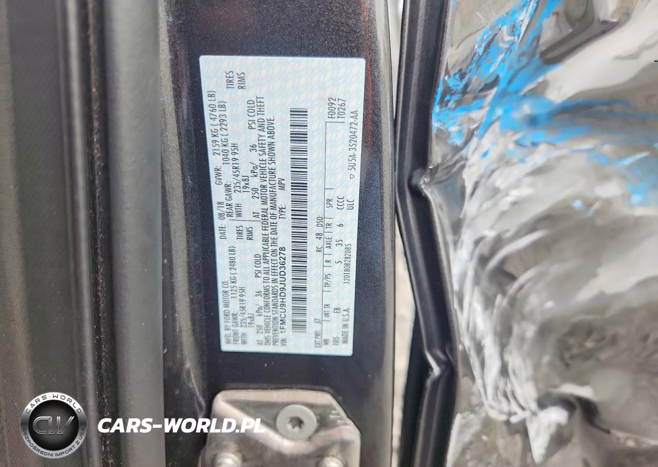 2018 Ford Escape Sel VIN:1FMCU9HD9JUD36278 - 12