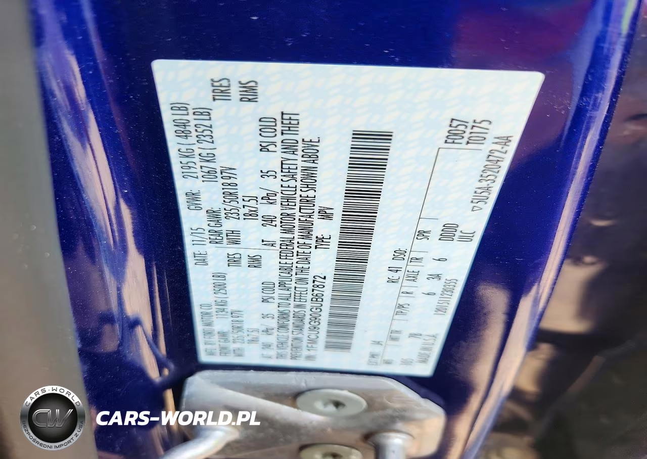 2016 Ford Escape Se VIN:1FMCU9G90GUB67872 - 14