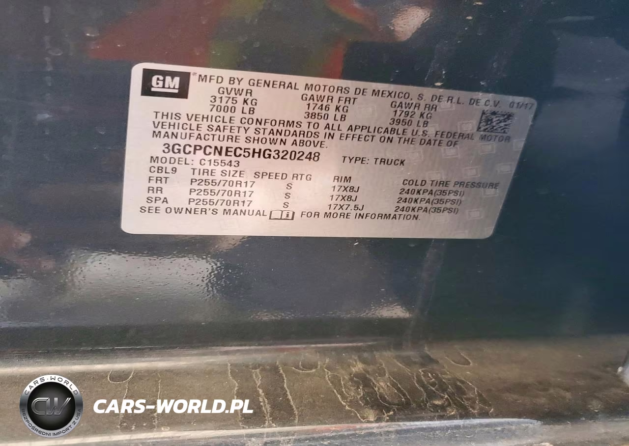 CHEVROLET SILVERADO 1500 VIN:3GCPCNEC5HG320248 - 12
