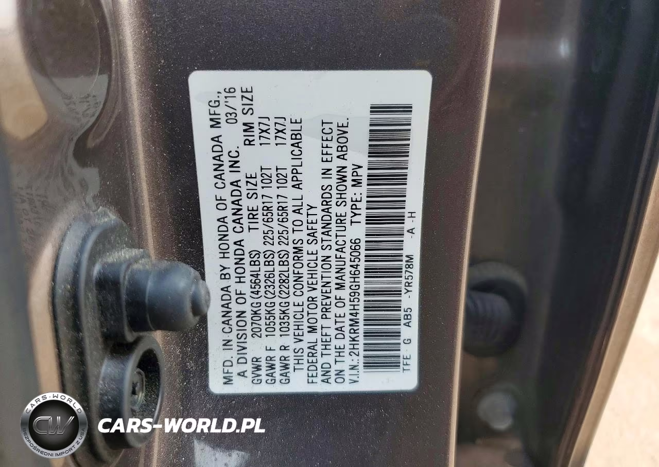 2016 Honda Cr-V Ex VIN:2HKRM4H59GH645066 - 13