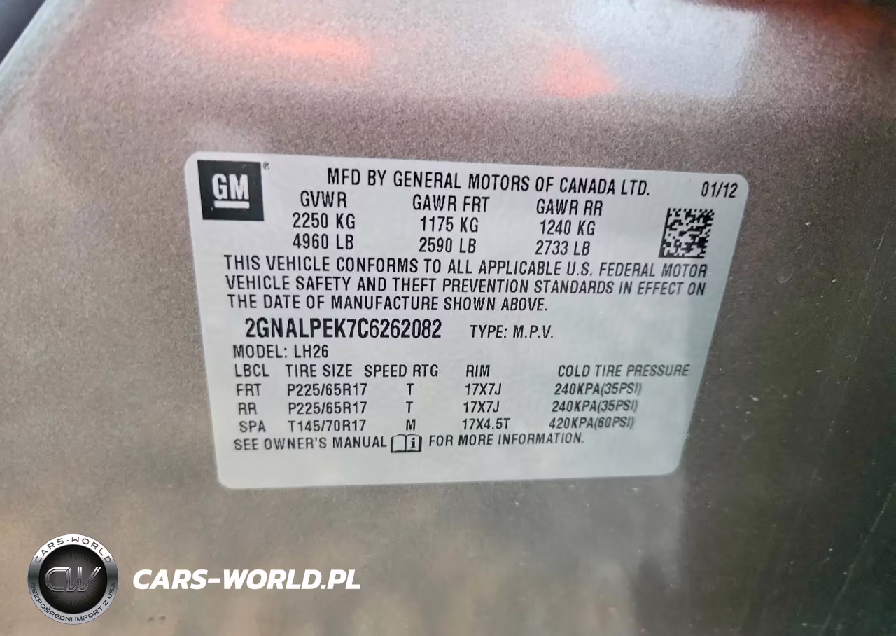 2012 Chevrolet Equinox Lt VIN:2GNALPEK7C6262082 - 13