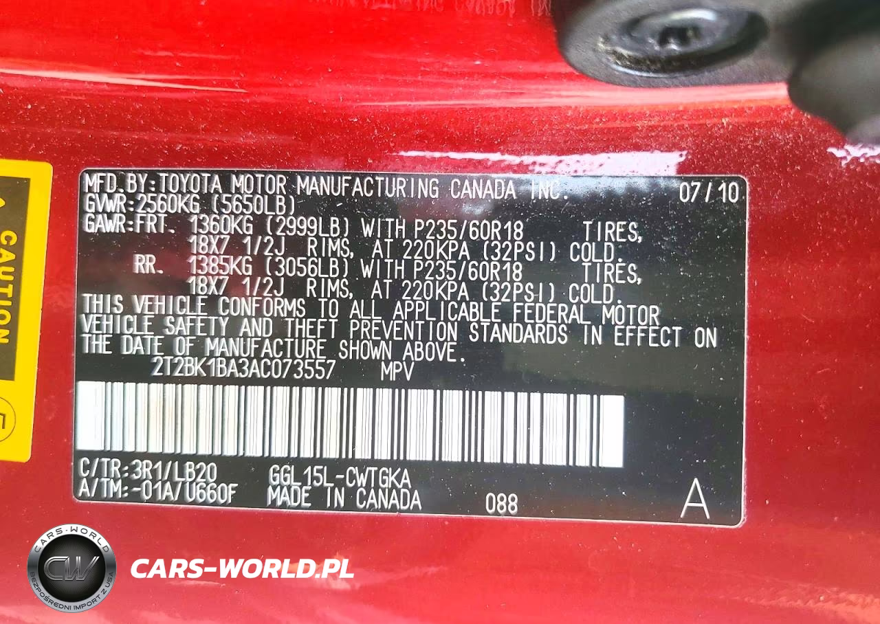 2010 Lexus Rx 350 VIN:2T2BK1BA3AC073557 - 13