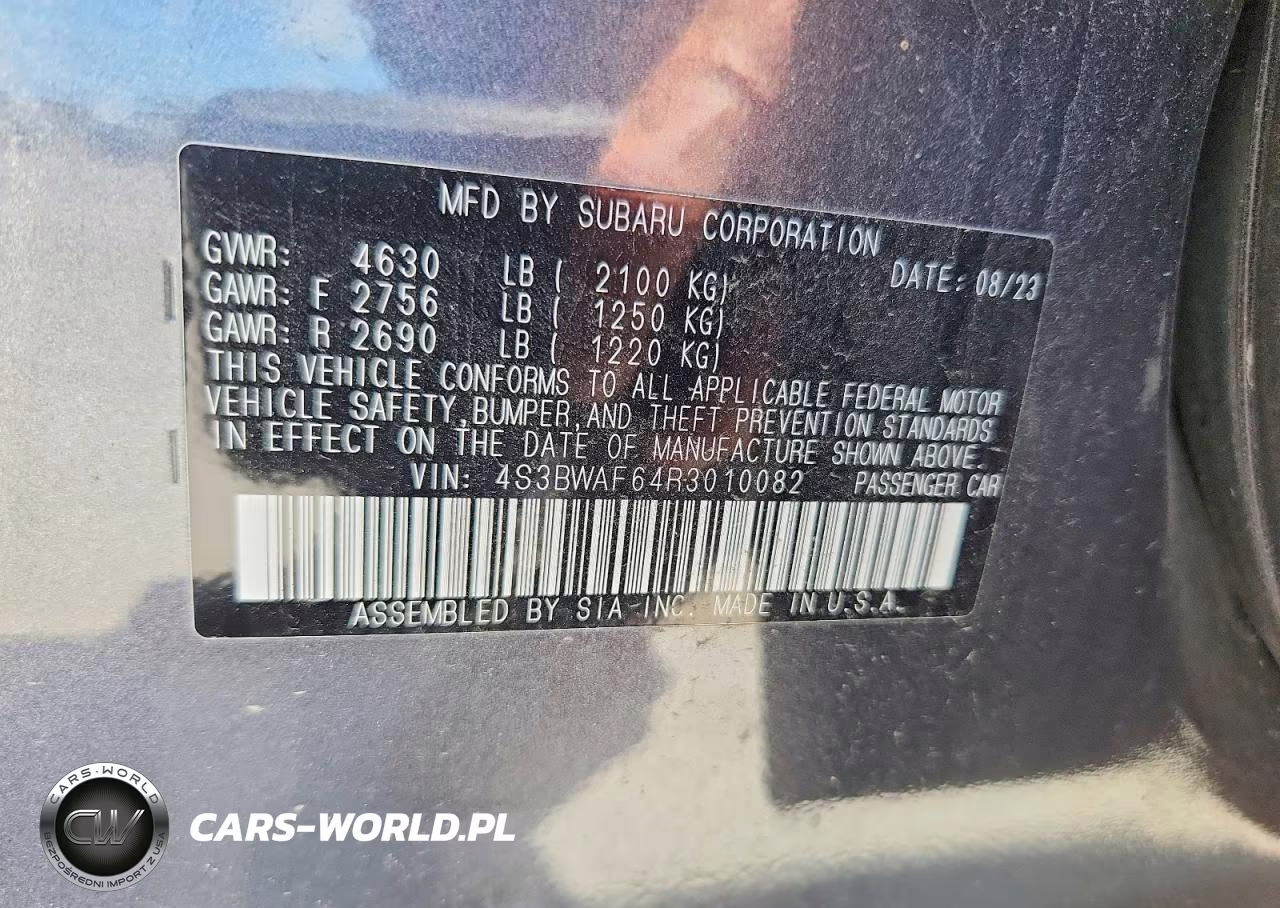 2024 Subaru Legacy Premium VIN:4S3BWAF64R3010082 - 13