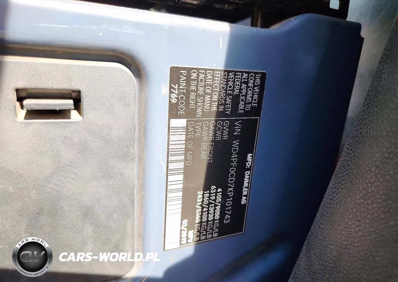 2019 Mercedes Benz Sprinter 2500 Delivery Van VIN:WD4PF0CD7KP101743 - 13