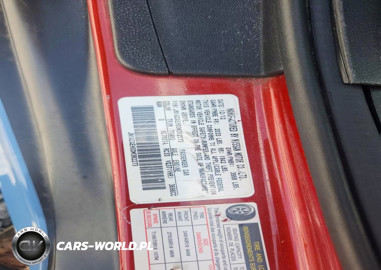 2013 Nissan 370Z Base VIN:JN1AZ4EH0DM382273 - 13