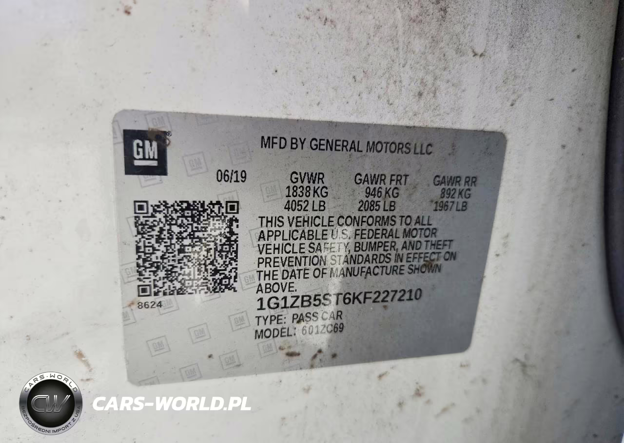 2019 Chevrolet Malibu Ls VIN:1G1ZB5ST6KF227210 - 12