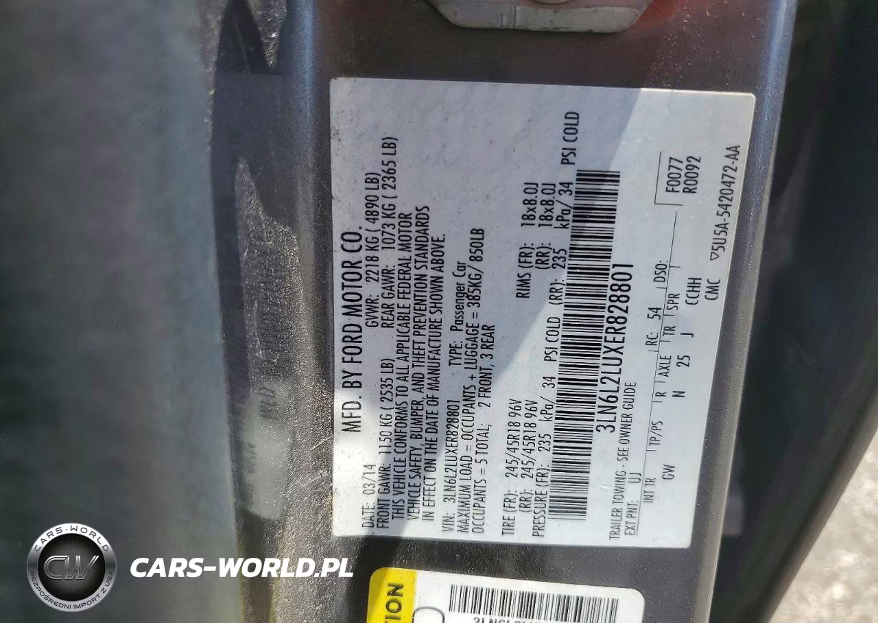 2014 Lincoln Mkz Hybrid VIN:3LN6L2LUXER828801 - 13