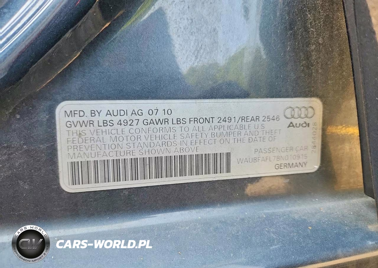 2011 Audi A4 Premium VIN:WAUBFAFL7BN010915 - 12