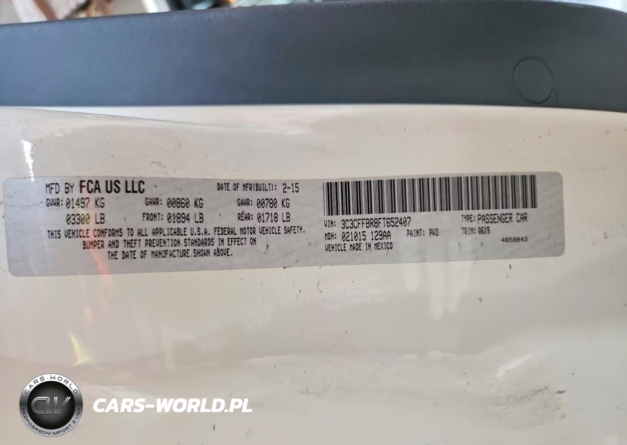 2015 Fiat 500 Sport VIN:3C3CFFBR8FT652407 - 13