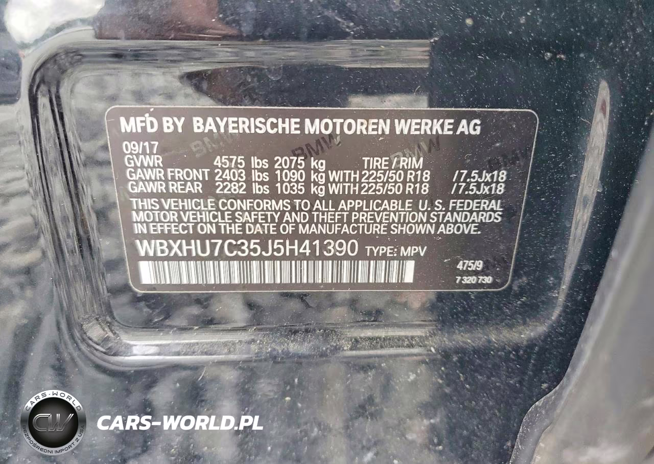 2018 BMW X1 Sdrive28I VIN:WBXHU7C35J5H41390 - 13