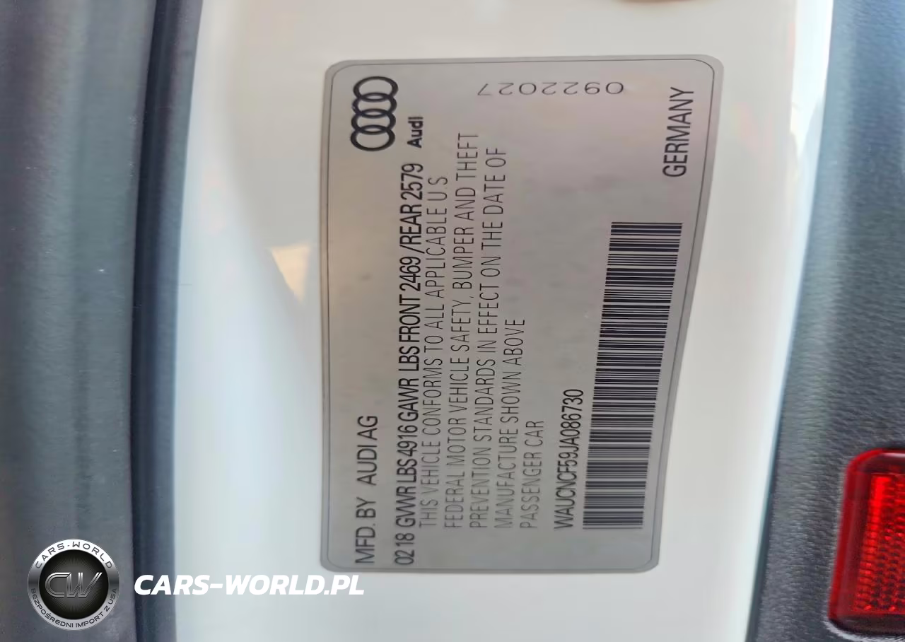 2018 Audi A5 Prestige VIN:WAUCNCF59JA086730 - 12