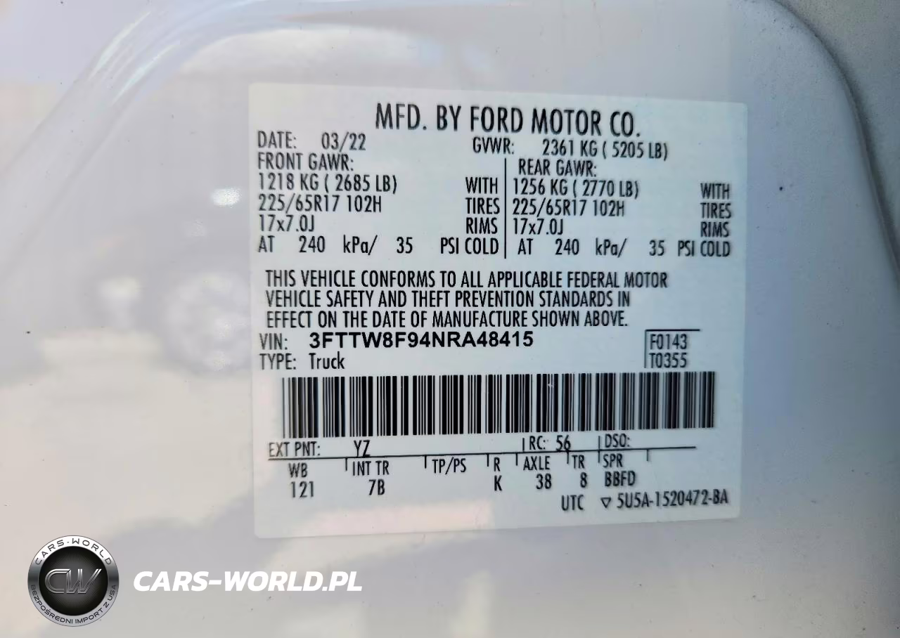 2022 Ford Maverick Xl VIN:3FTTW8F94NRA48415 - 12