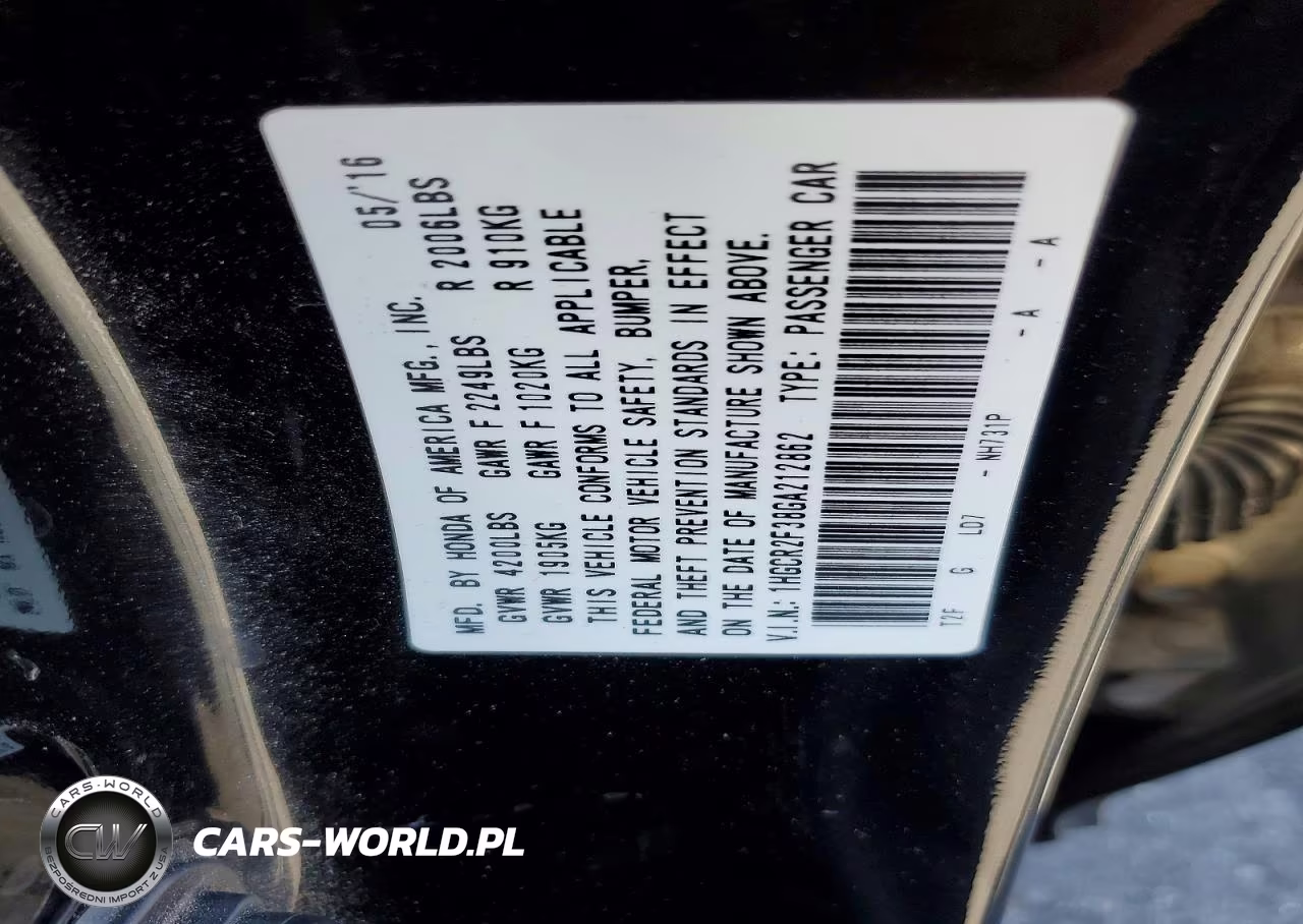 2016 Honda Accord Lx VIN:1HGCR2F38GA212862 - 13