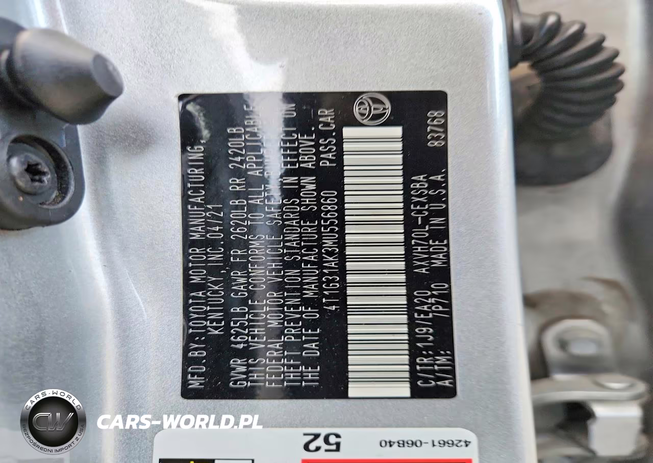 2021 Toyota Camry Se VIN:4T1G31AK3MU556860 - 12