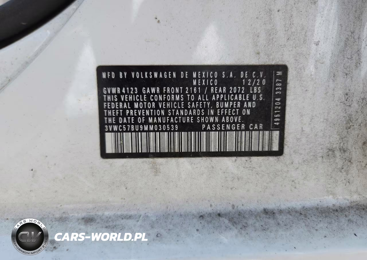 2021 Volkswagen Jetta S VIN:3VWC57BU9MM030539 - 12