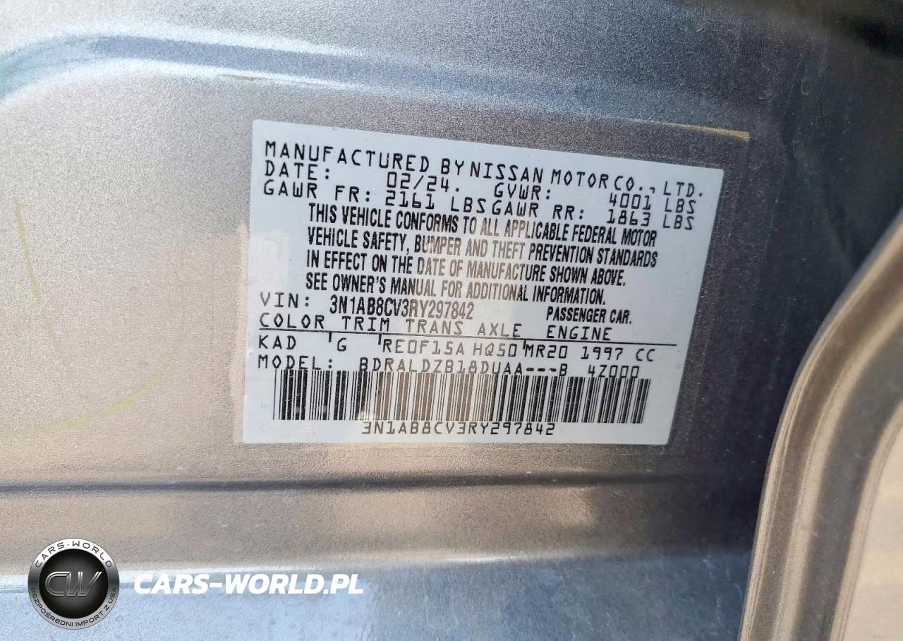 2024 Nissan Sentra Sv VIN:3N1AB8CV3RY297842 - 13