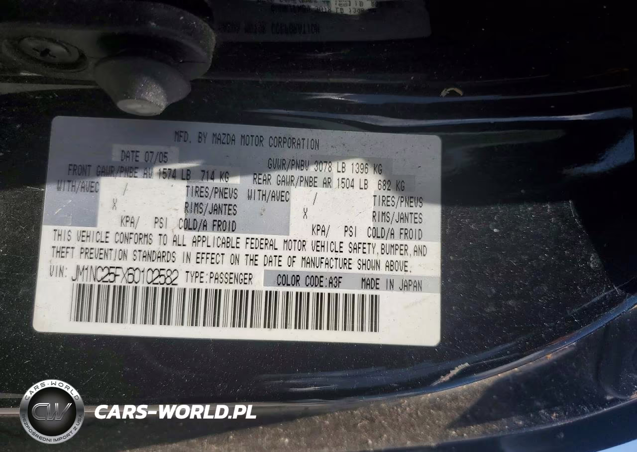 2006 Mazda Mx-5 Miata VIN:JM1NC25FX60102582 - 12