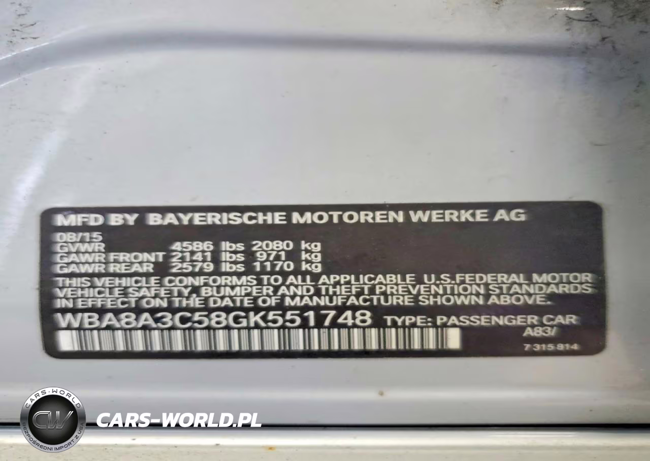 2016 BMW 320 Xi VIN:WBA8A3C58GK551748 - 12