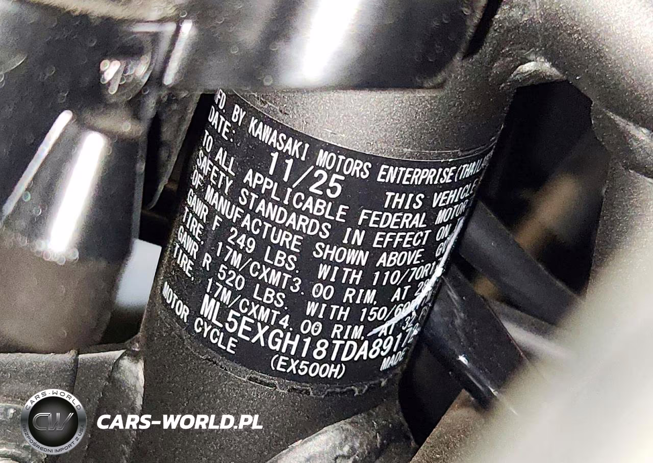 2026 Kawasaki Ex500 H VIN:ML5EXGH18TDA89172 - 9