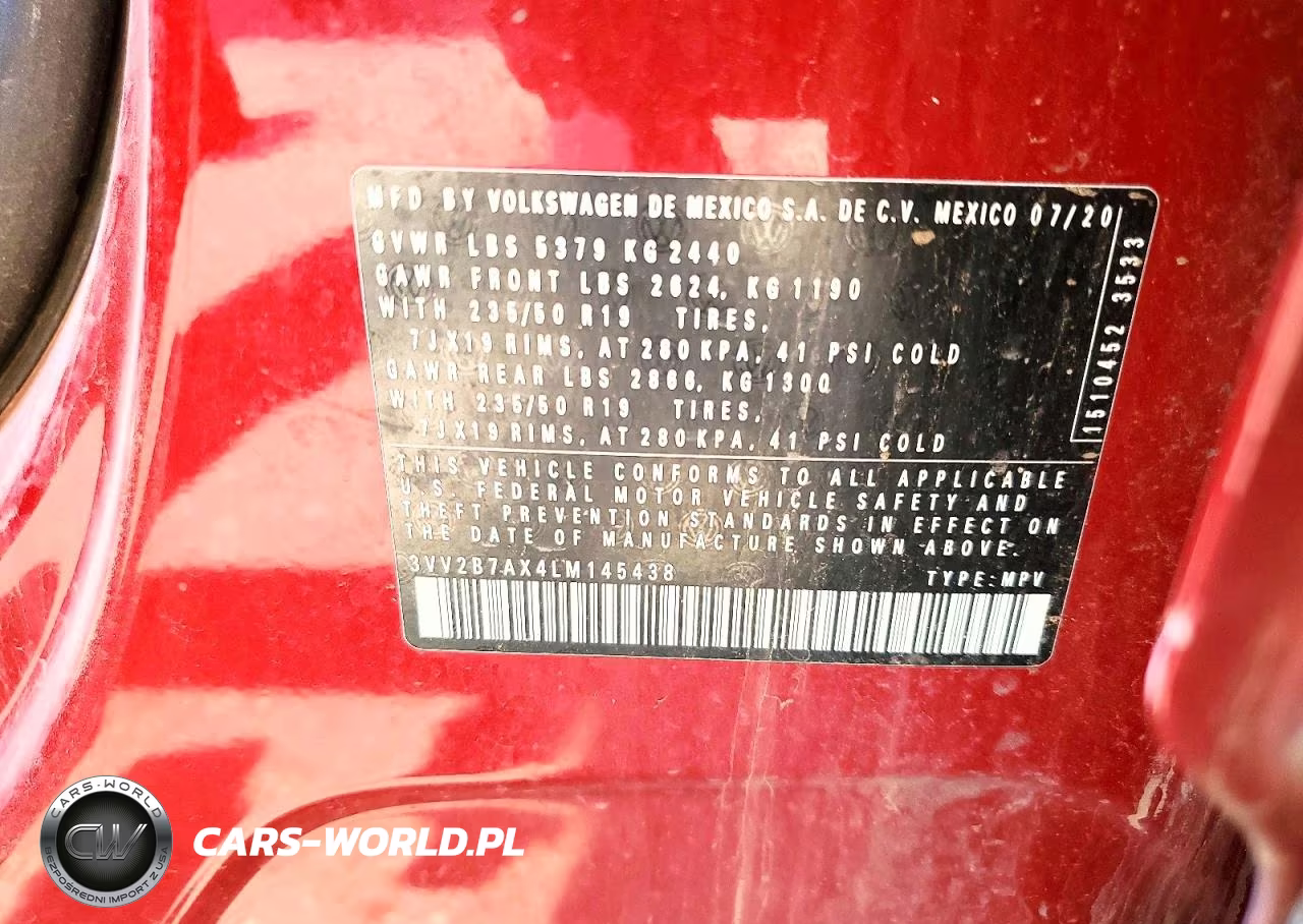 2020 Volkswagen Tiguan Se VIN:3VV2B7AX4LM145438 - 13