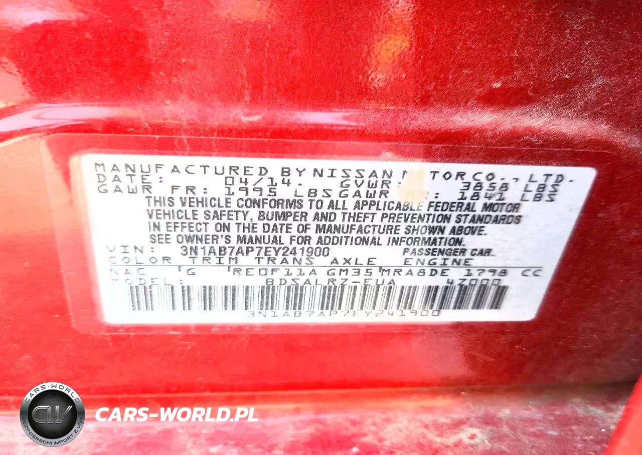 2014 Nissan Sentra Sr VIN:3N1AB7AP7EY241900 - 12