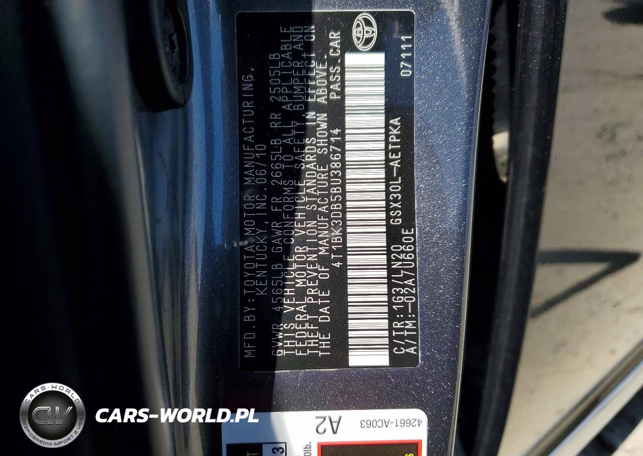 2011 Toyota Avalon Limited VIN:4T1BK3DB5BU386714 - 12