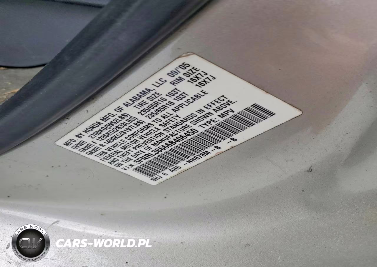 2006 Honda Odyssey Exl VIN:5FNRL38666B406450 - 14