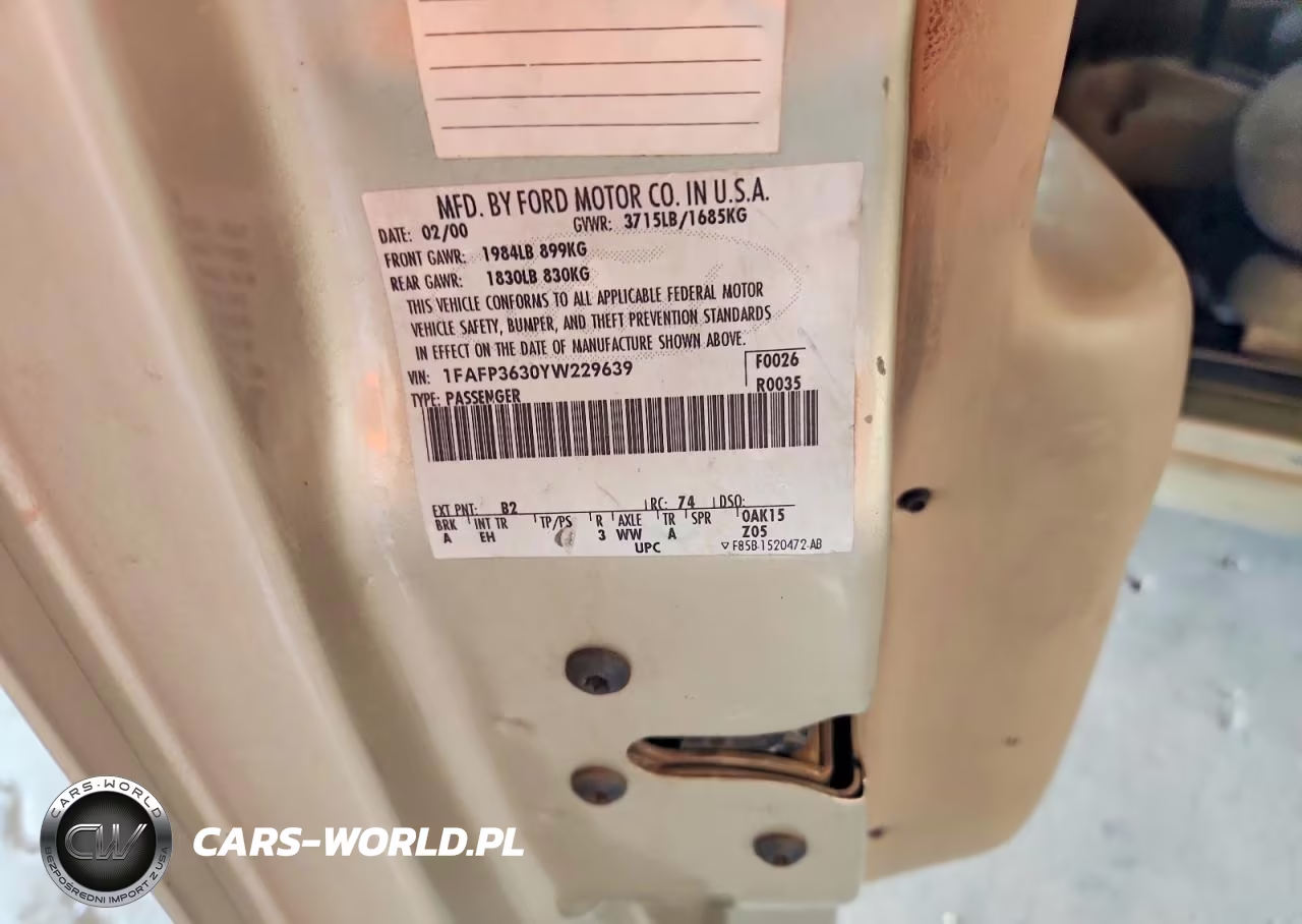 2000 Ford Focus Se VIN:1FAFP3630YW229639 - 13