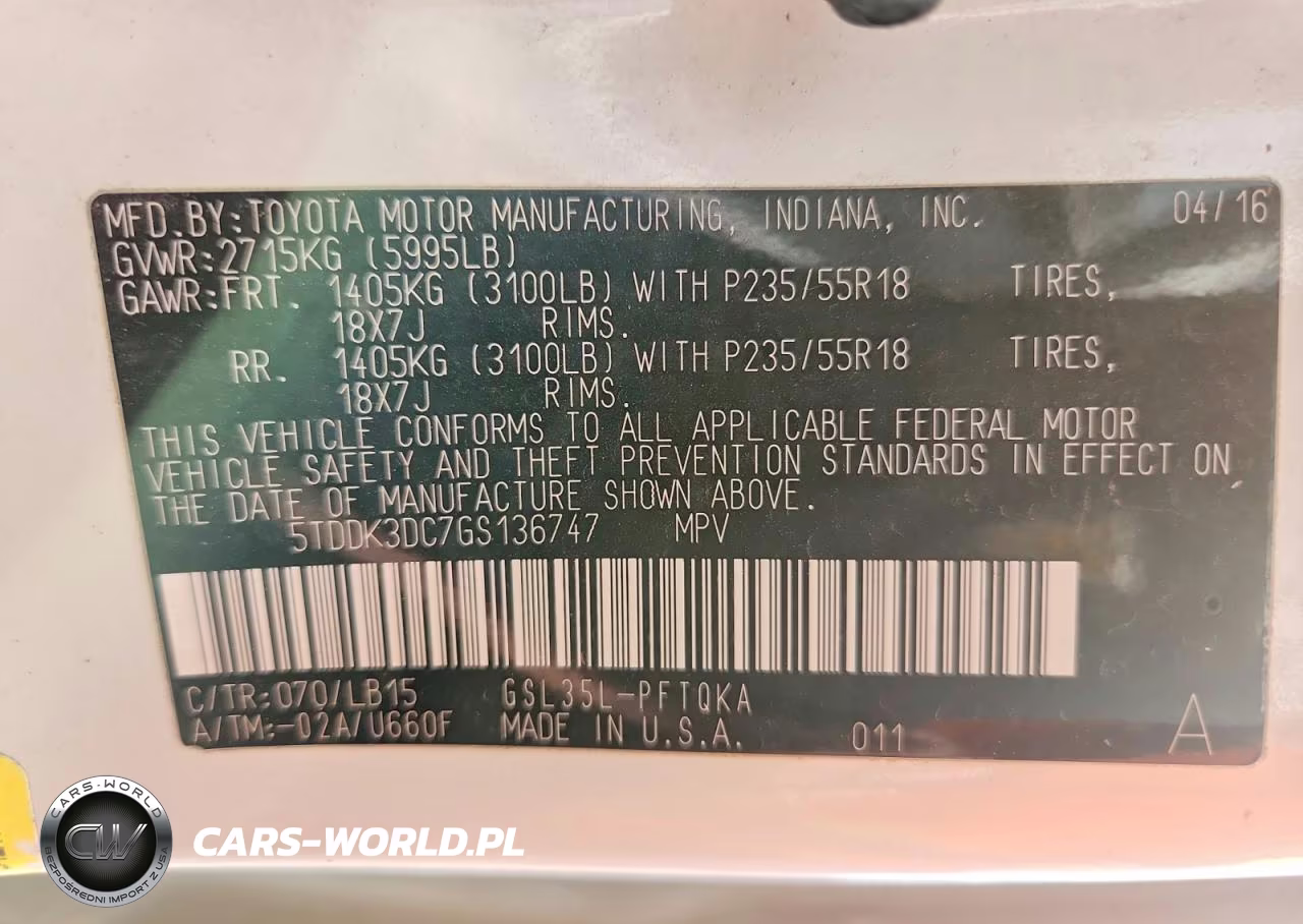 2016 Toyota Sienna Limited Premium 7-Passenger VIN:5TDDK3DC7GS136747 - 14