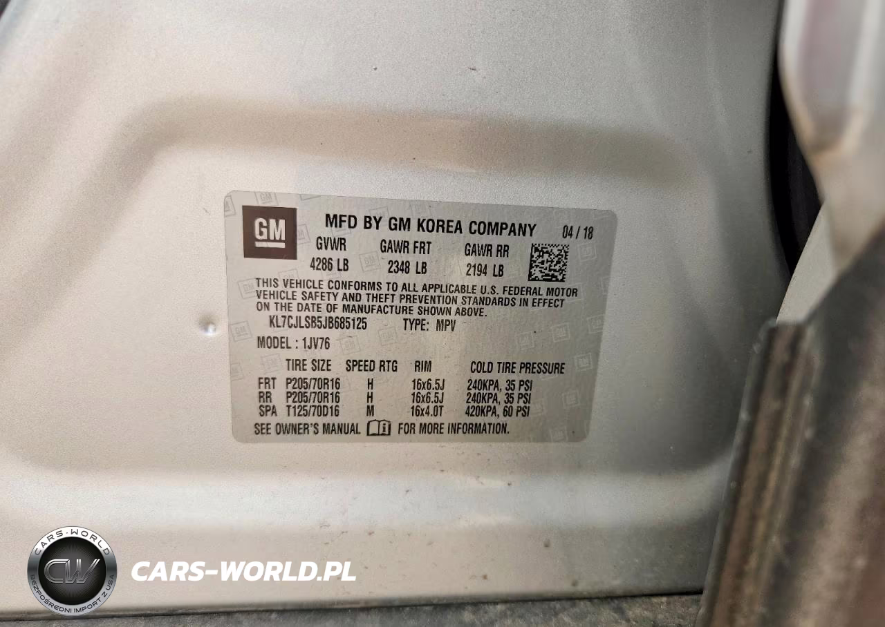 2018 Chevrolet Trax 1Lt VIN:KL7CJLSB5JB685125 - 13