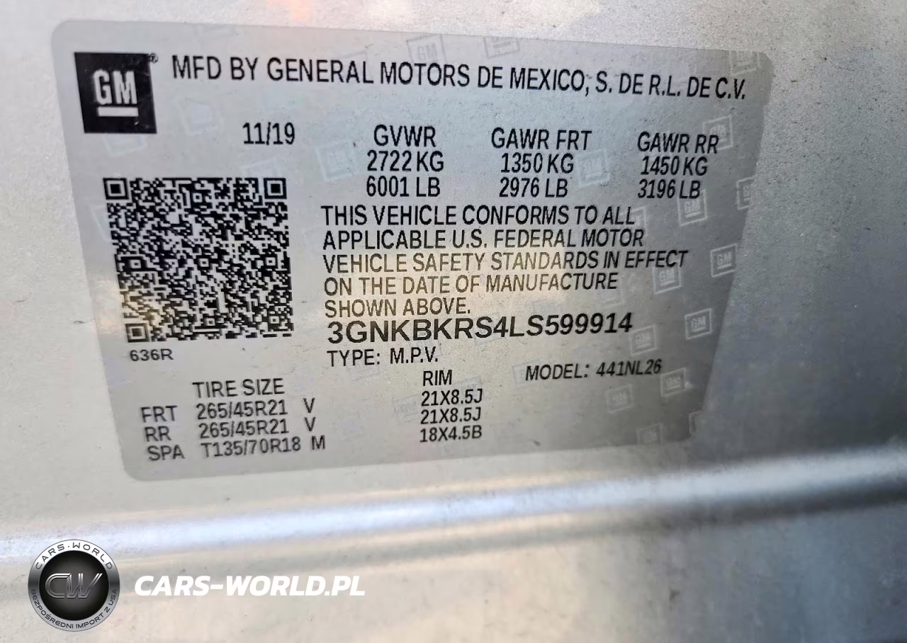 2020 Chevrolet Blazer Rs VIN:3GNKBKRS4LS599914 - 14