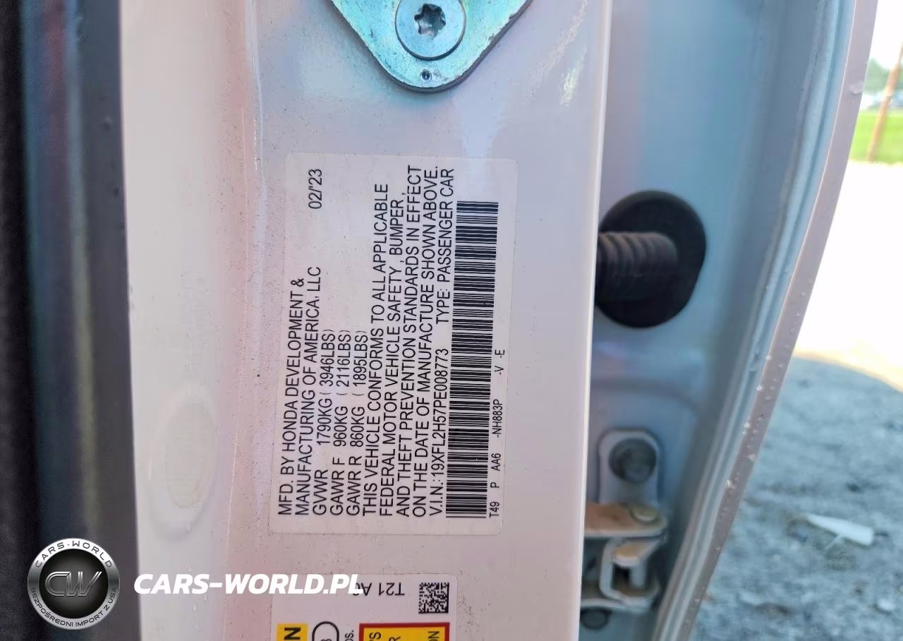 2023 Honda Civic Lx VIN:19XFL2H57PE008773 - 12