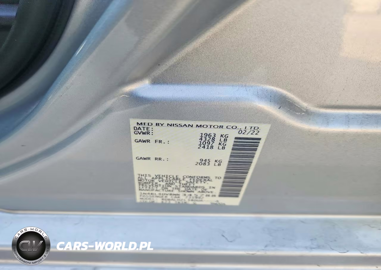 2022 Nissan Altima Sv VIN:1N4BL4DV8NN345788 - 12