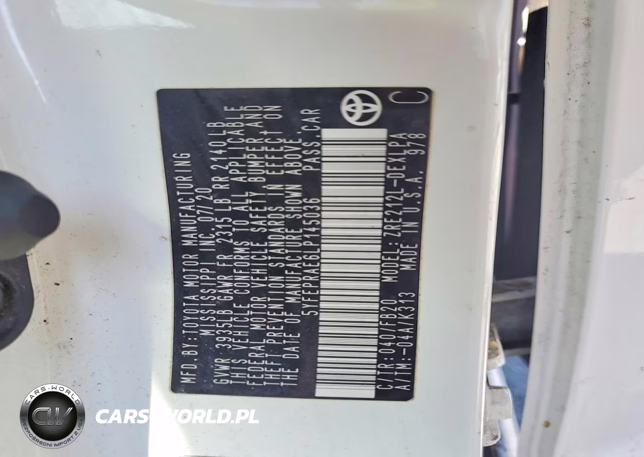 2020 Toyota Corolla Le VIN:5YFEPRAE6LP145036 - 12