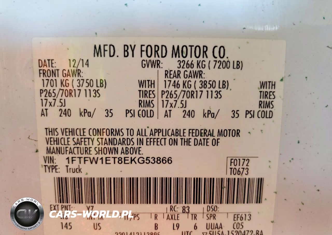 2014 Ford F150 Supercrew VIN:1FTFW1ET8EKG53866 - 12