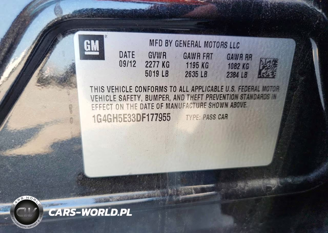 2013 Buick Lacrosse Premium VIN:1G4GH5E33DF177955 - 12